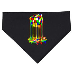 Colorful Puzzle Cube Design USA-Made Doggie Bandana