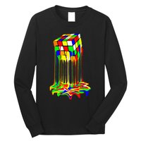 Colorful Puzzle Cube Design Long Sleeve Shirt