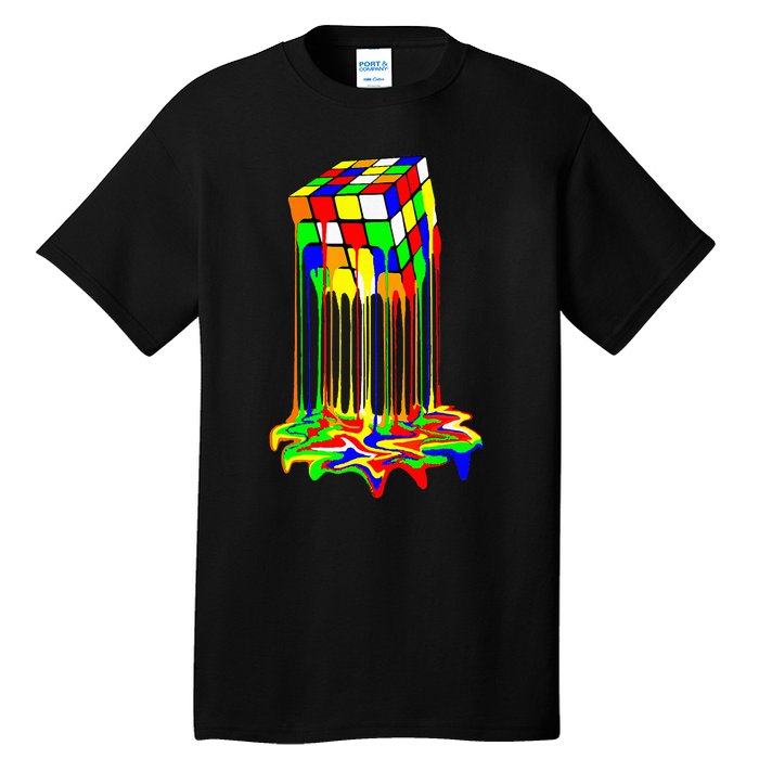 Colorful Puzzle Cube Design Tall T-Shirt