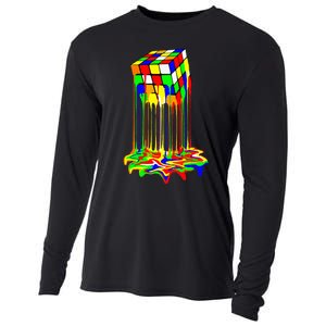 Colorful Puzzle Cube Design Cooling Performance Long Sleeve Crew