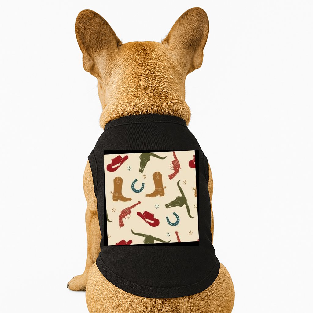 Cowboy Pattern Doggie Tank