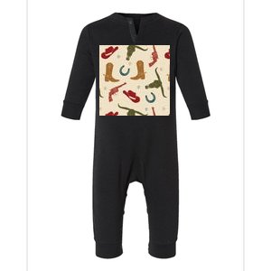 Cowboy Pattern Infant Fleece One Piece