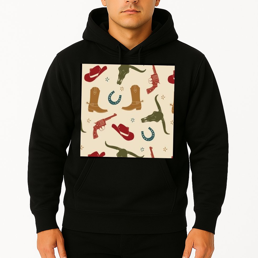 Cowboy Pattern Hoodie