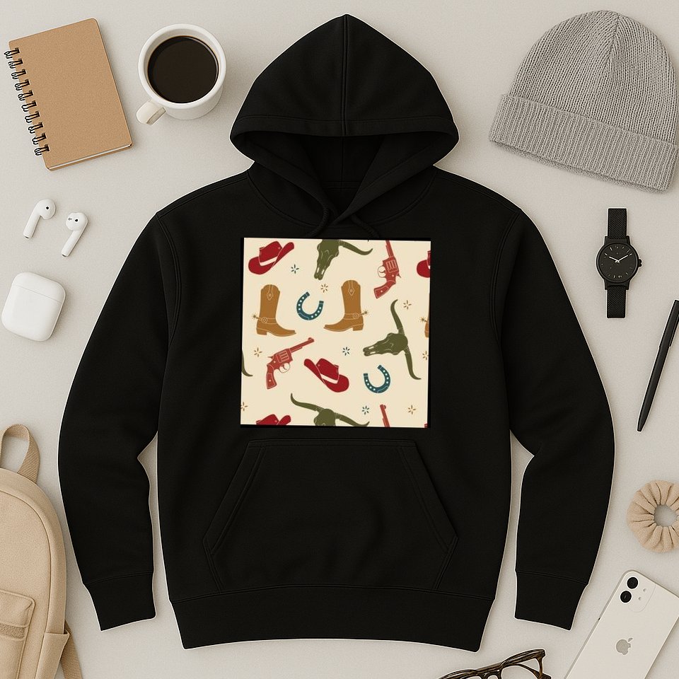 Cowboy Pattern Hoodie