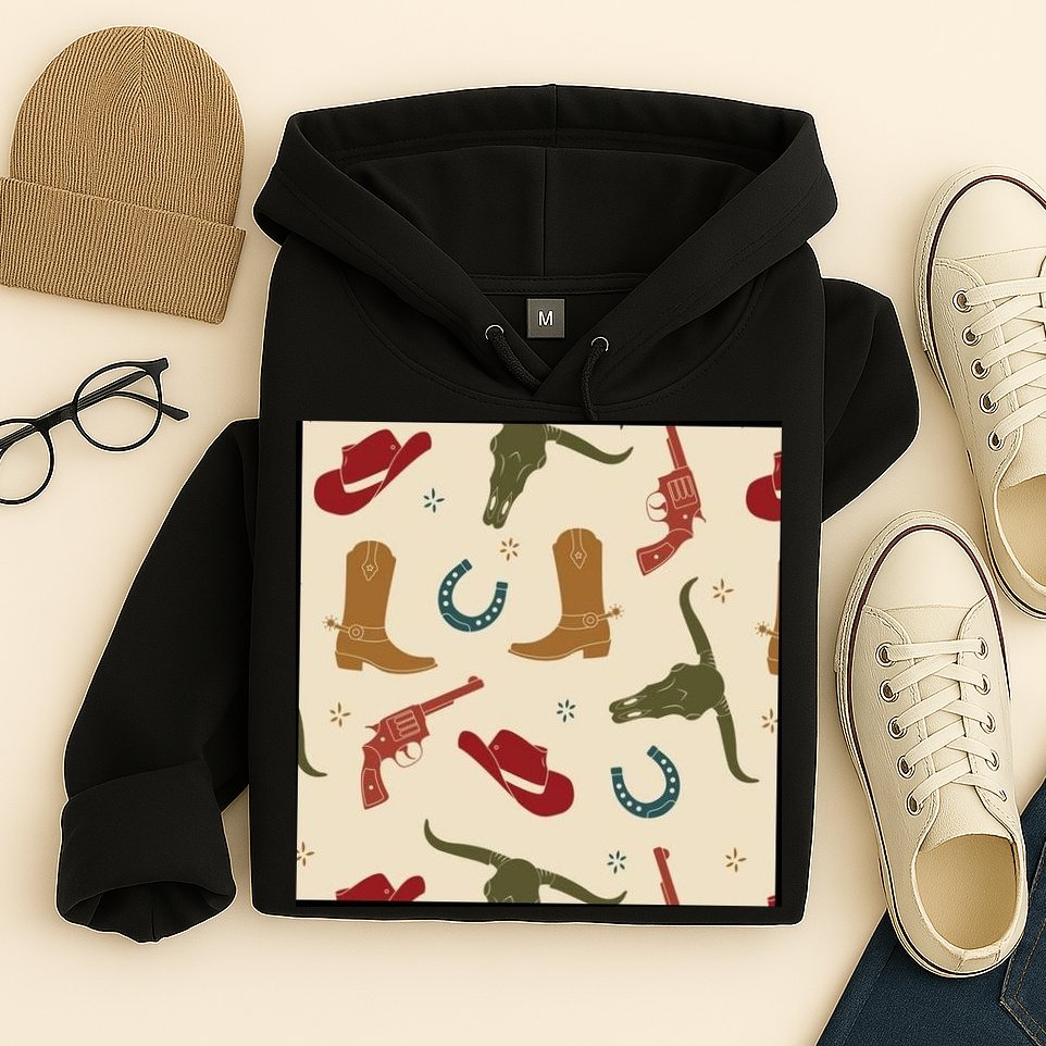 Cowboy Pattern Hoodie