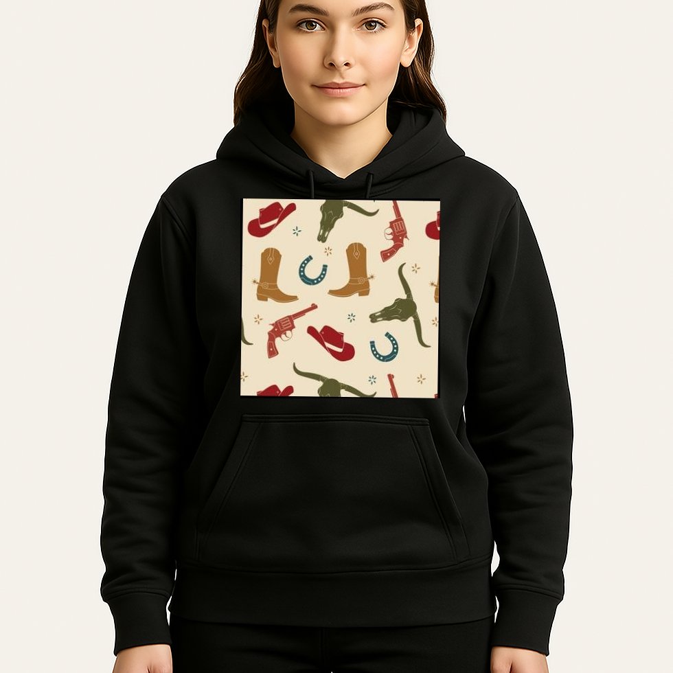 Cowboy Pattern Hoodie
