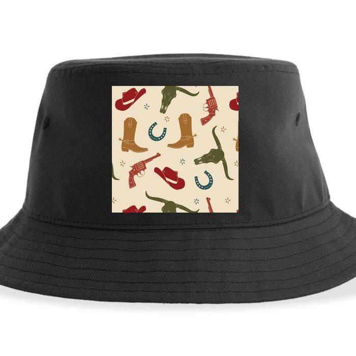 Cowboy Pattern Sustainable Bucket Hat