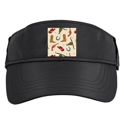 Cowboy Pattern Adult Drive Performance Visor