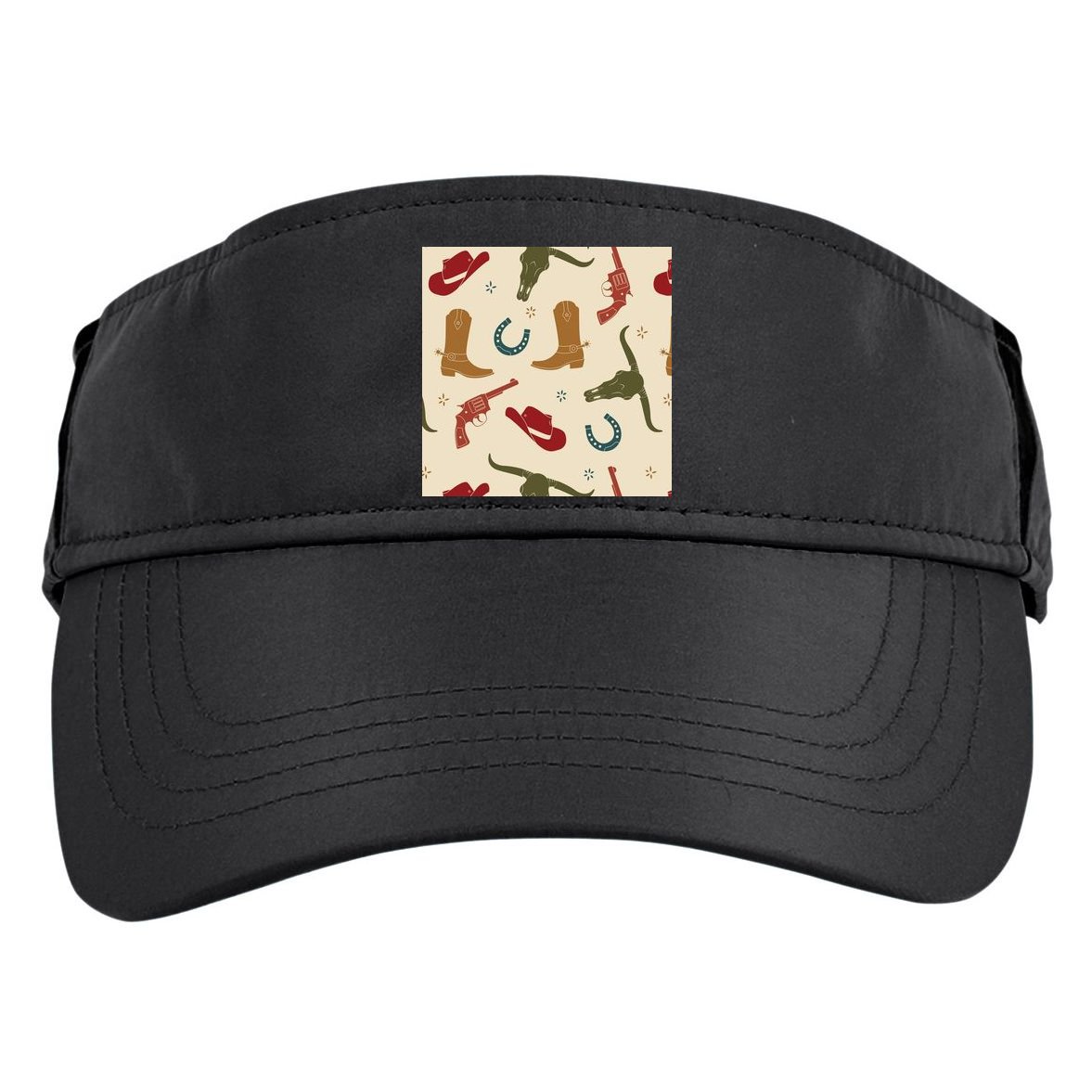 Cowboy Pattern Adult Drive Performance Visor