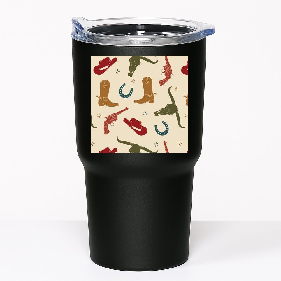 Cowboy Pattern Tumbler