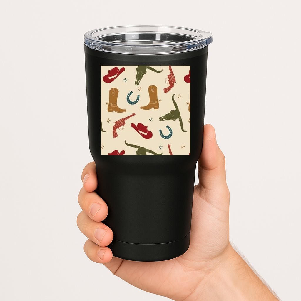 Cowboy Pattern Tumbler