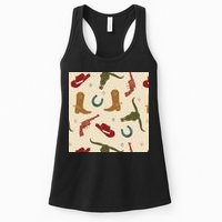 Cowboy Pattern Womens Tank Top