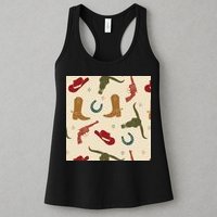Cowboy Pattern Womens Tank Top