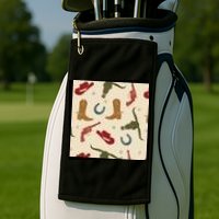Cowboy Pattern Golf Towel