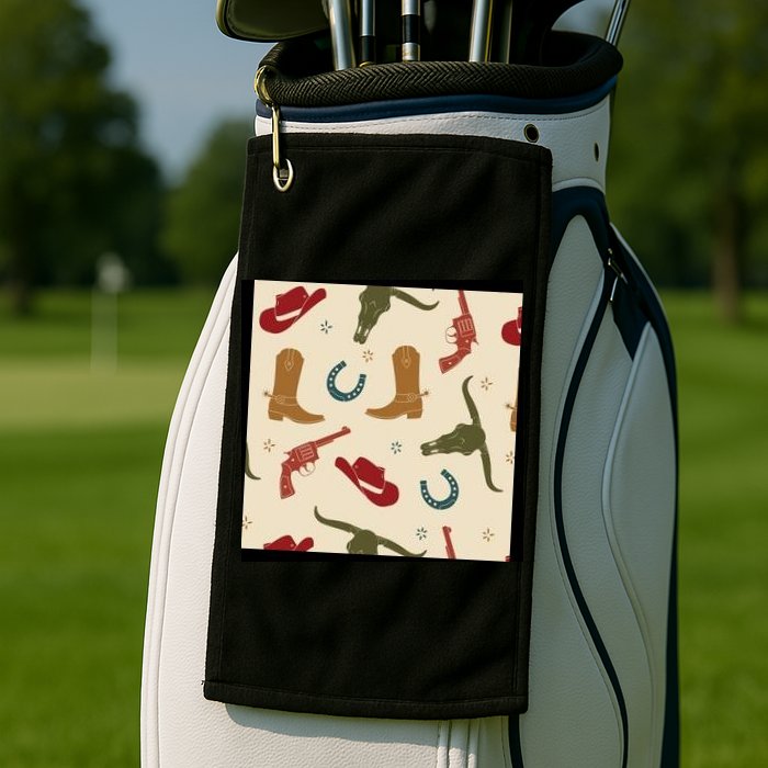 Cowboy Pattern Golf Towel