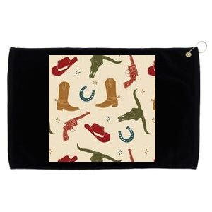 Cowboy Pattern Grommeted Golf Towel