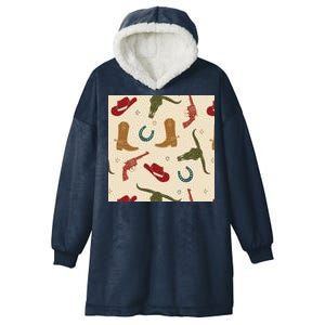 Cowboy Pattern Hooded Wearable Blanket