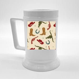 Cowboy Pattern Beer Stein