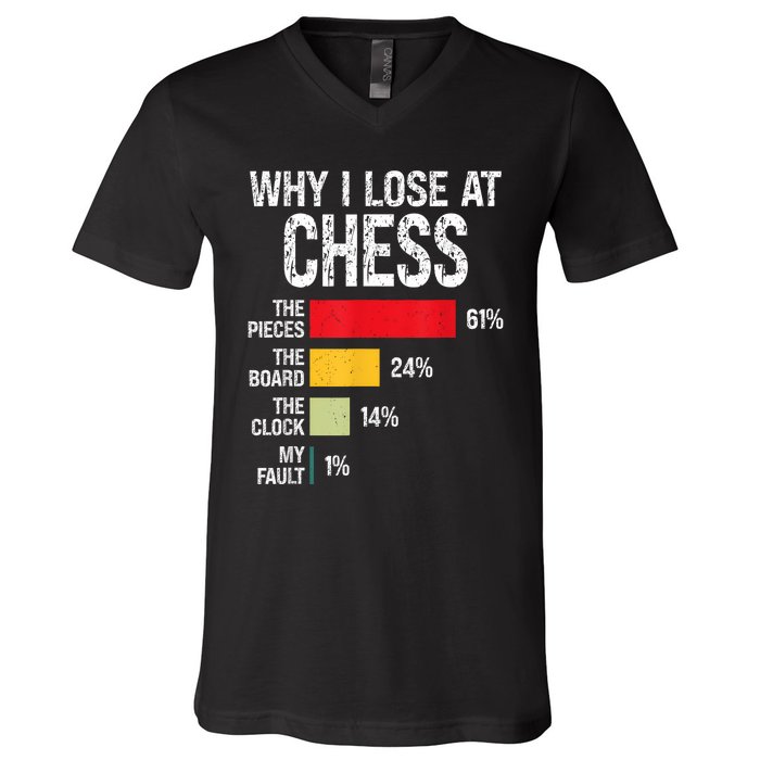 Chess Player Coach Lover Joke For Board Game Geek Women V-Neck T-Shirt