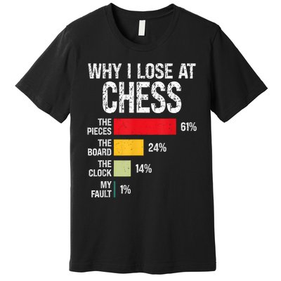 Chess Player Coach Lover Joke For Board Game Geek Women Premium T-Shirt