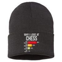 Chess Player Coach Lover Joke For Board Game Geek Women Sustainable Knit Beanie