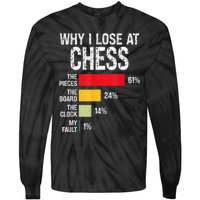 Chess Player Coach Lover Joke For Board Game Geek Women Tie-Dye Long Sleeve Shirt