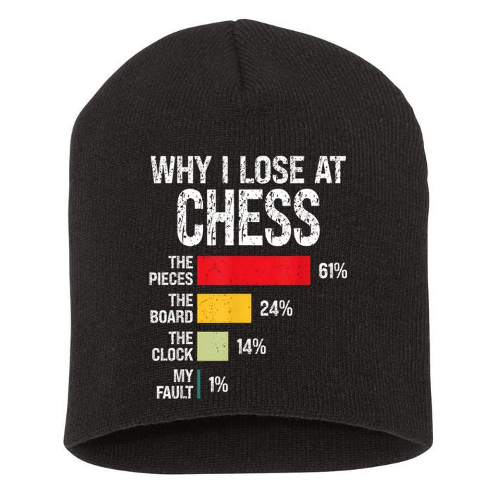 Chess Player Coach Lover Joke For Board Game Geek Women Short Acrylic Beanie