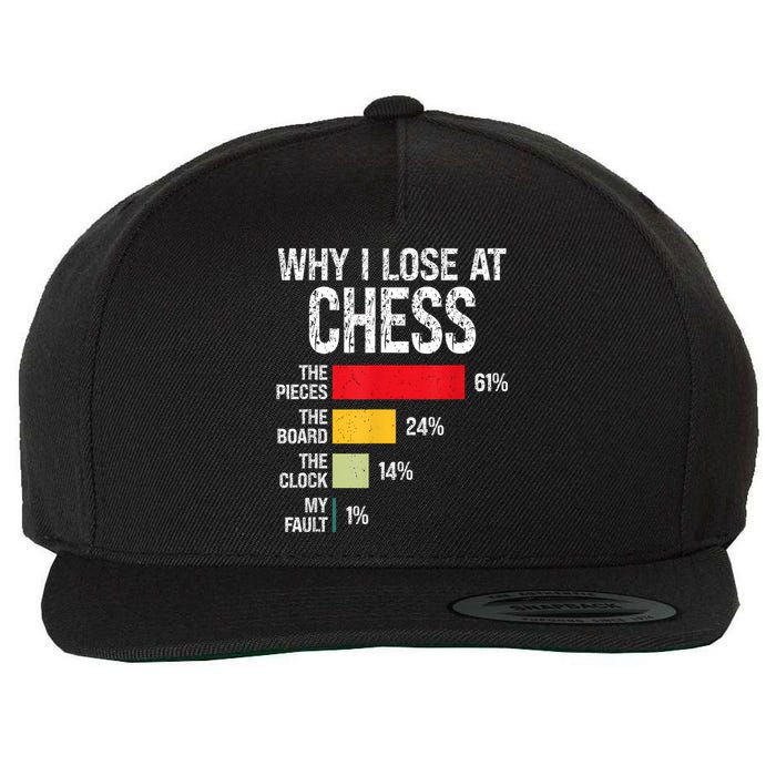 Chess Player Coach Lover Joke For Board Game Geek Women Wool Snapback Cap