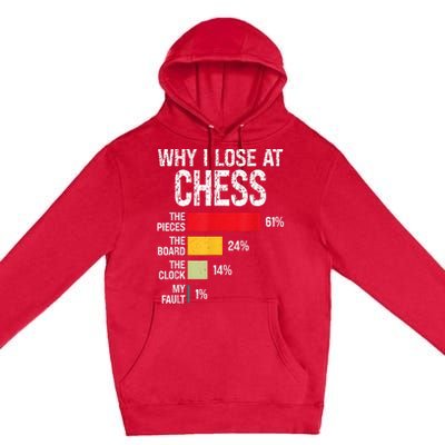 Chess Player Coach Lover Joke For Board Game Geek Women Premium Pullover Hoodie