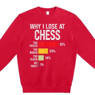 Chess Player Coach Lover Joke For Board Game Geek Women Premium Crewneck Sweatshirt