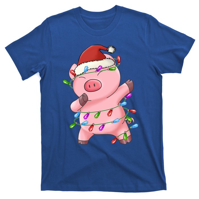 Cute Pig Christmas Dabbing Meaningful Gift T-Shirt