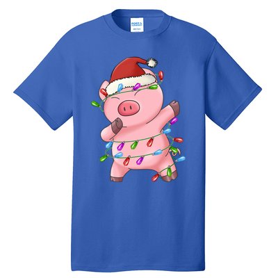 Cute Pig Christmas Dabbing Meaningful Gift Tall T-Shirt