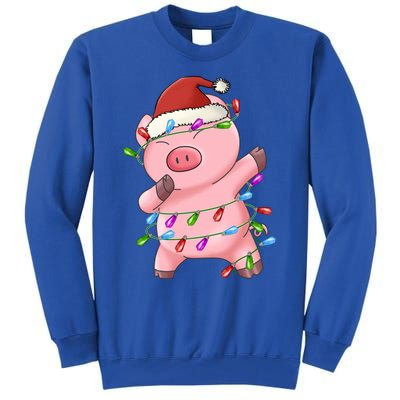 Cute Pig Christmas Dabbing Meaningful Gift Tall Sweatshirt