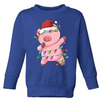 Cute Pig Christmas Dabbing Meaningful Gift Toddler Sweatshirt