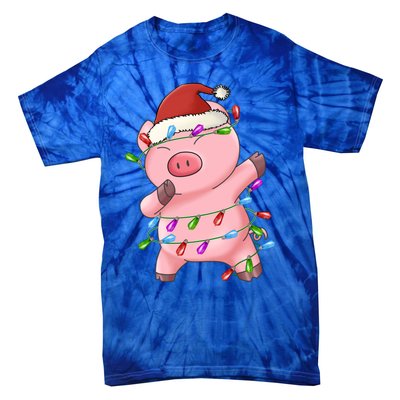 Cute Pig Christmas Dabbing Meaningful Gift Tie-Dye T-Shirt