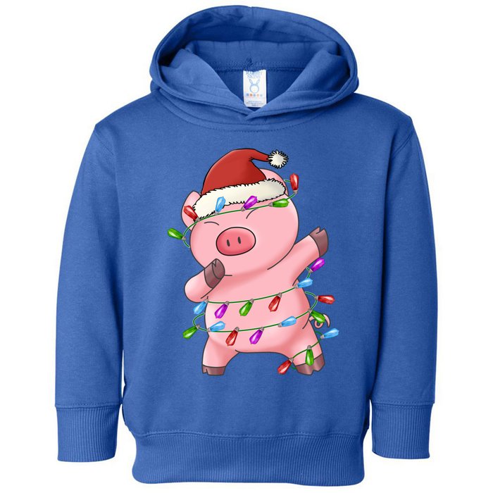 Cute Pig Christmas Dabbing Meaningful Gift Toddler Hoodie