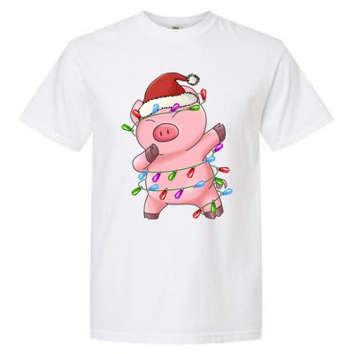 Cute Pig Christmas Dabbing Meaningful Gift Garment-Dyed Heavyweight T-Shirt