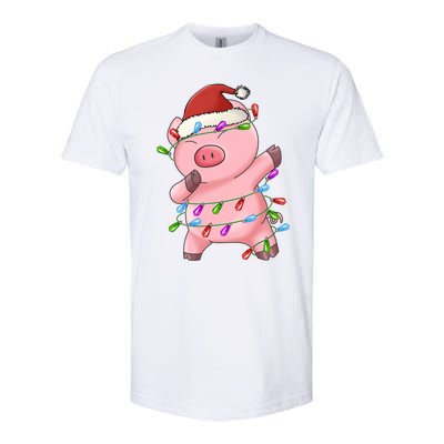 Cute Pig Christmas Dabbing Meaningful Gift Softstyle CVC T-Shirt