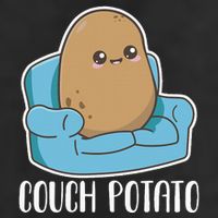 Couch Potato Cute Kawaii Funny Potato Costume 7 Panel Mesh Trucker Snapback Hat