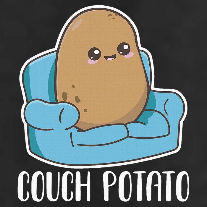 Couch Potato Cute Kawaii Funny Potato Costume 7 Panel Mesh Trucker Snapback Hat