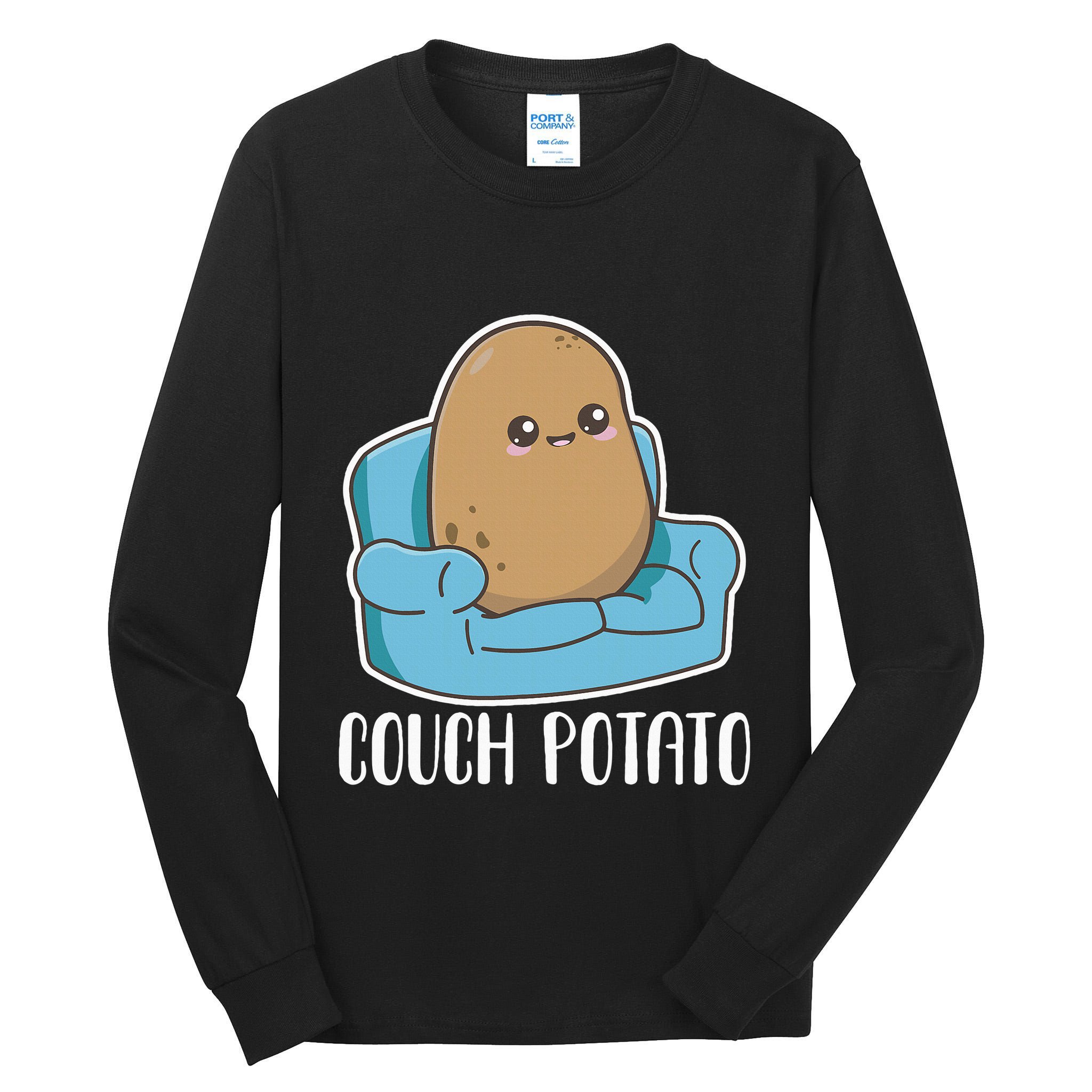 Couch Potato Cute Kawaii Funny Potato Costume Tall Long Sleeve T-Shirt