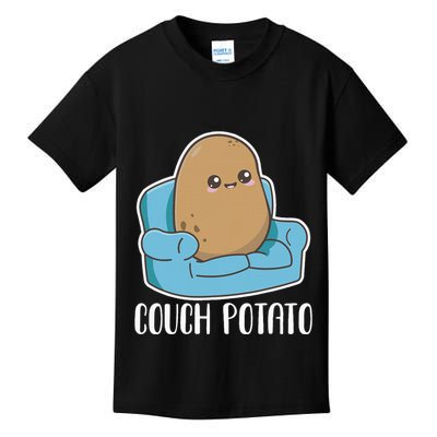 Couch Potato Cute Kawaii Funny Potato Costume Kids T-Shirt