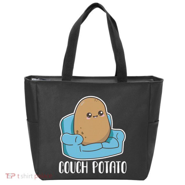 Couch Potato Cute Kawaii Funny Potato Costume Zip Tote Bag