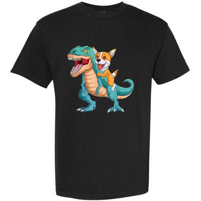 Corgi Puppy Corgi T Rex Dinosaur For Pet Lovers Garment-Dyed Heavyweight T-Shirt