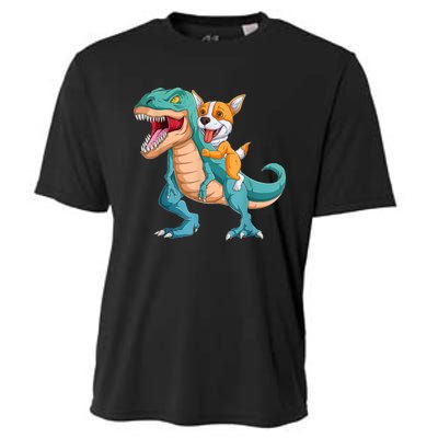 Corgi Puppy Corgi T Rex Dinosaur For Pet Lovers Cooling Performance Crew T-Shirt