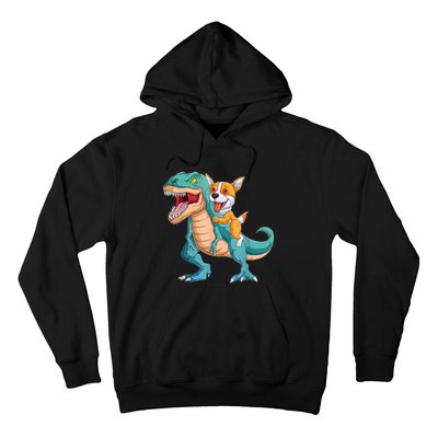 Corgi Puppy Corgi T Rex Dinosaur For Pet Lovers Hoodie