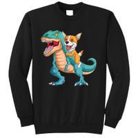 Corgi Puppy Corgi T Rex Dinosaur For Pet Lovers Sweatshirt