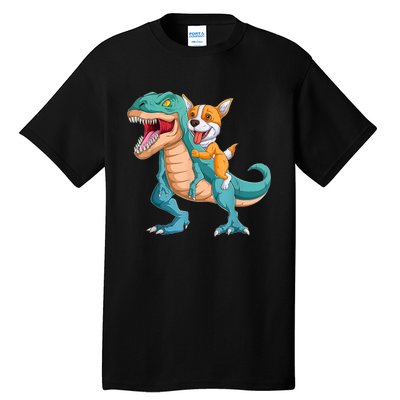 Corgi Puppy Corgi T Rex Dinosaur For Pet Lovers Tall T-Shirt