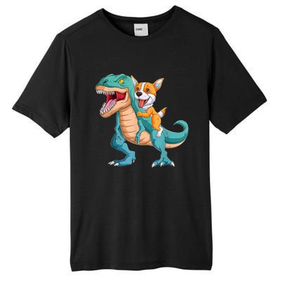 Corgi Puppy Corgi T Rex Dinosaur For Pet Lovers Tall Fusion ChromaSoft Performance T-Shirt