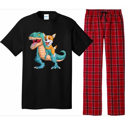 Corgi Puppy Corgi T Rex Dinosaur For Pet Lovers Pajama Set